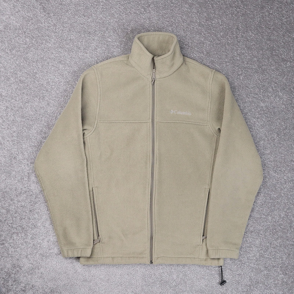 Columbia Steens Mountain Small Beige Long Sleeve Full Zip Fleece Jacket